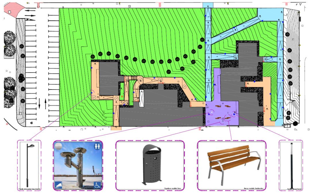 Reordenación urbana del sistema peatonal y de espacios libres